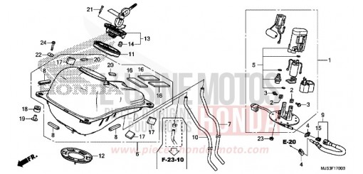 RESERVOIR A CARBURANT/POMPE A CARBURANT NC750JH de 2017